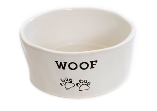 Barkley and Bella Ceramic Dog Bowl
