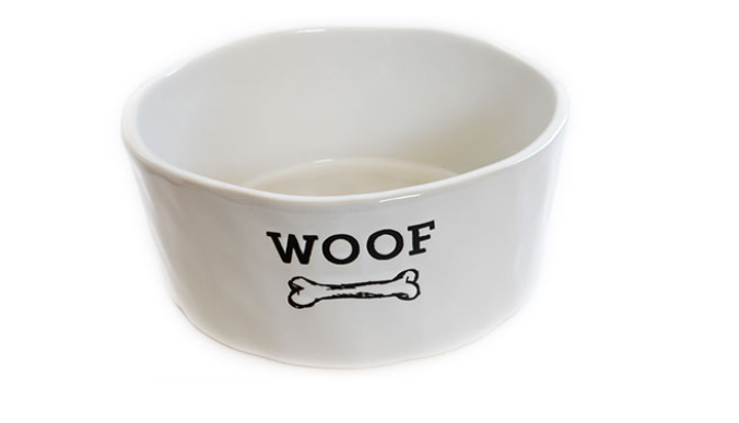 Barkley and Bella Ceramic Dog Bowl