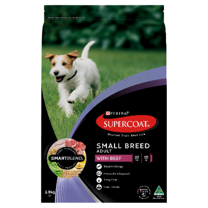 Supercoat Adult Small Breed Beef 2.8kg