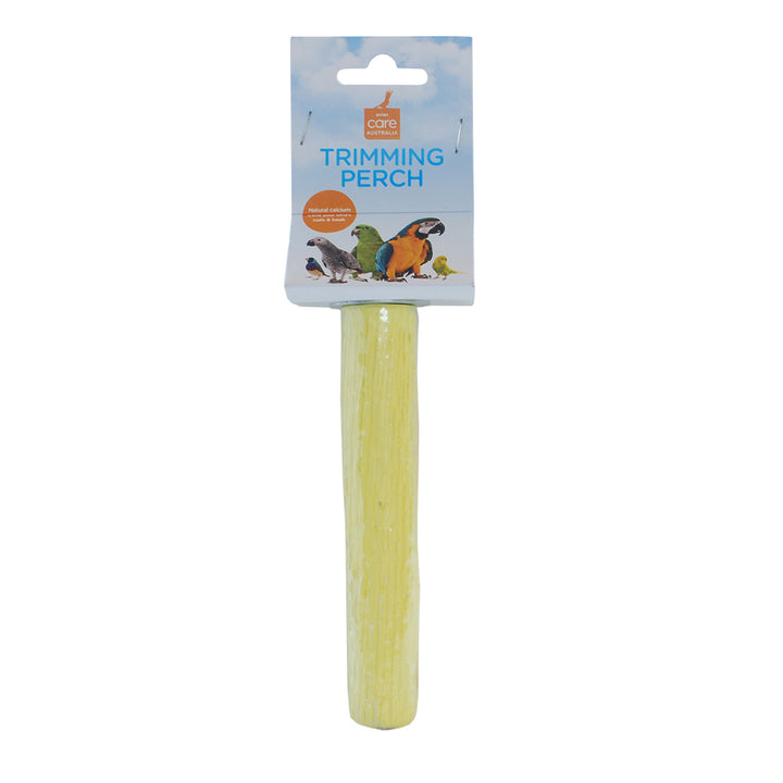 Avian care bird perch calcium