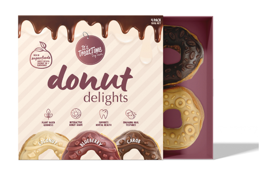 It's Treat Time Dog Veggie Donuts