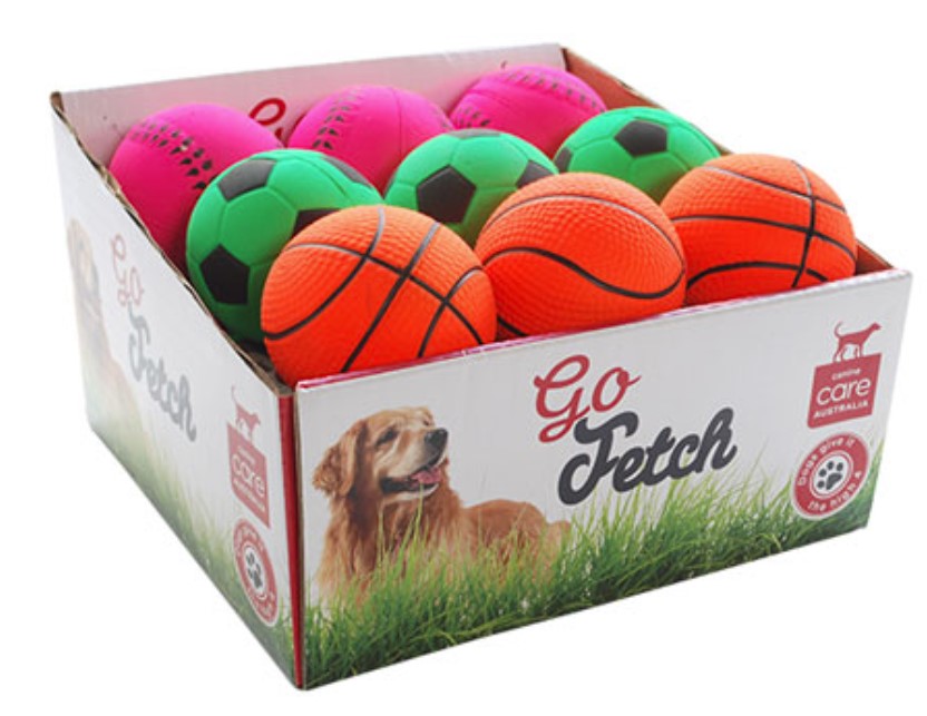 Go Fetch Toy Rubber Sports balls