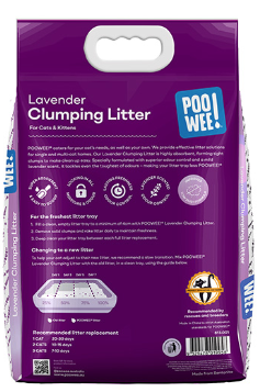 Poowee Cat Litter Clumping Lavender