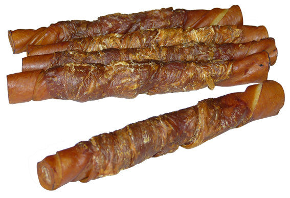 Chicken wrapped Rawhide Twist 6"