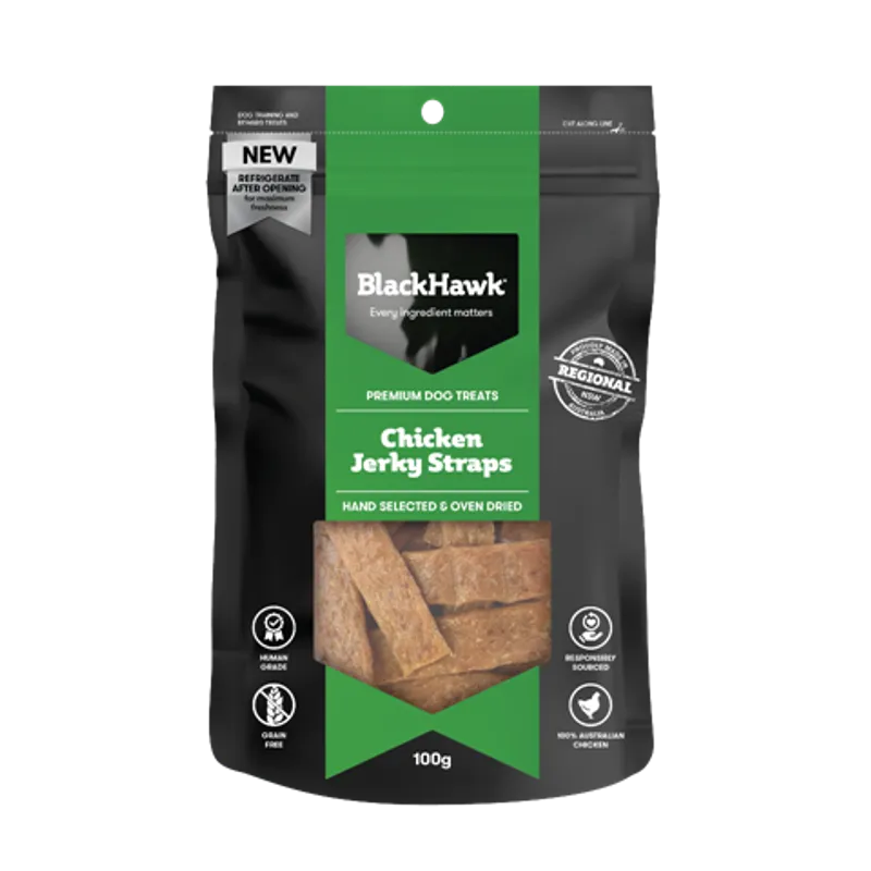 BlackHawk Dog Treats Jerky Straps