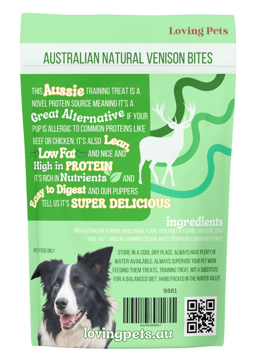 Loving Pets Aust Natural Venison Bites