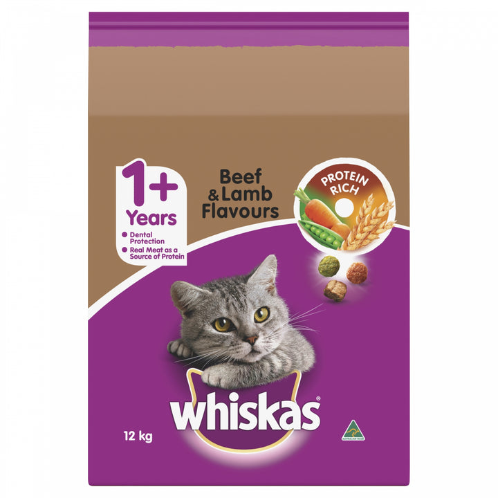 Whiskas Dry Cat food 12kg Beef & Lamb